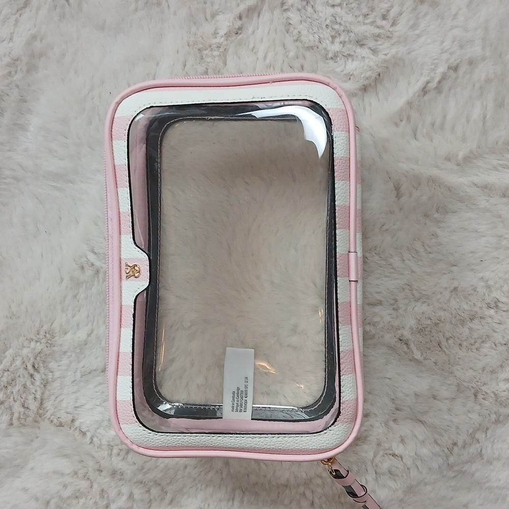 Victoria's Secret Heritage Stripes Pink Cosmetics Travel Bag - Picture 5 of 17
